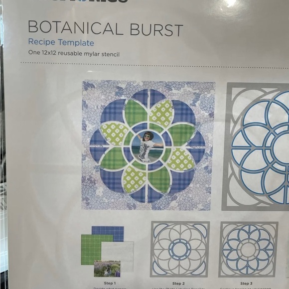 Creative Memories Botanical Burst Recipe Template Brand New - Picture 7 of 7